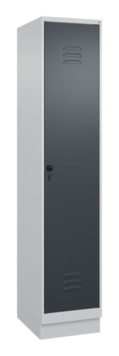 C+P Armoire vestiaire Classic Plus pour une séparation en noir et blanc, largeur de compartiment 400 mm