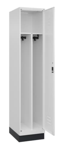C+P Armoire vestiaire Classic Plus pour une séparation en noir et blanc, largeur de compartiment 400 mm
