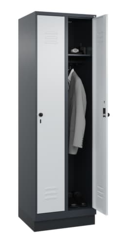 C+P Armoire vestiaire Classic Plus à 2 compartiments, largeur de compartiment 300 mm