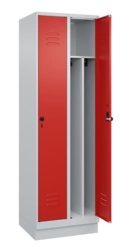 C+P Armoire vestiaire Classic Plus pour une séparation en noir et blanc, largeur de compartiment 300 mm