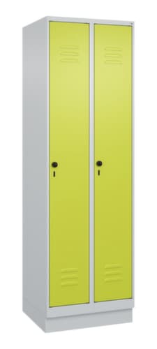 C+P Armoire vestiaire Classic Plus pour une séparation en noir et blanc, largeur de compartiment 300 mm