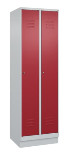 C+P Armoire vestiaire Classic Plus pour une séparation en noir et blanc, largeur de compartiment 300 mm