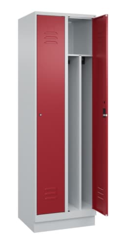 C+P Armoire vestiaire Classic Plus pour une séparation en noir et blanc, largeur de compartiment 300 mm