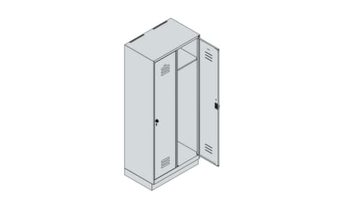 C+P Armoire vestiaire Classic Plus à 2 compartiments, largeur de compartiment 400 mm