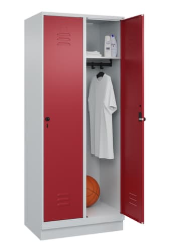 C+P Armoire vestiaire Classic Plus à 2 compartiments, largeur de compartiment 400 mm