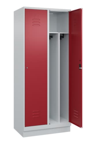 C+P Armoire vestiaire Classic Plus pour une séparation en noir et blanc, largeur de compartiment 400 mm