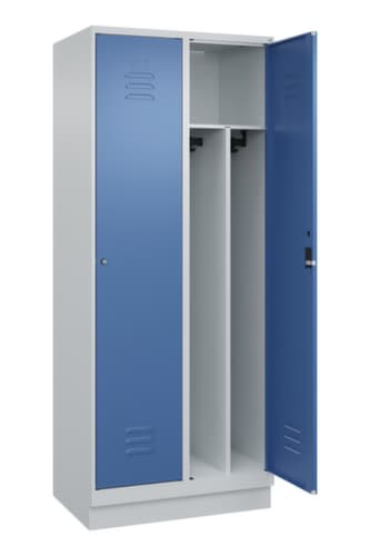 C+P Armoire vestiaire Classic Plus pour une séparation en noir et blanc, largeur de compartiment 400 mm