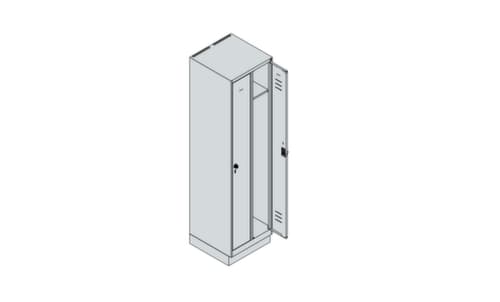 C+P Armoire vestiaire Classic Plus à 2 compartiments, largeur de compartiment 250 mm