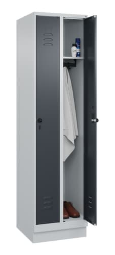 C+P Armoire vestiaire Classic Plus à 2 compartiments, largeur de compartiment 250 mm