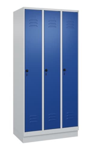 C+P Armoire vestiaire Classic Plus pour une séparation en noir et blanc, largeur de compartiment 300 mm