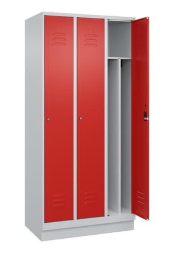C+P Armoire vestiaire Classic Plus pour une séparation en noir et blanc, largeur de compartiment 300 mm
