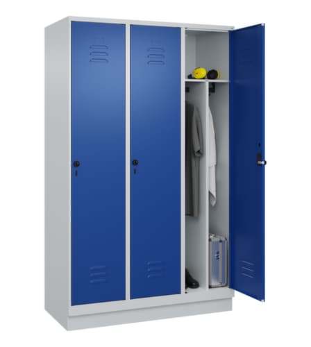 C+P Armoire vestiaire Classic Plus pour une séparation en noir et blanc, largeur de compartiment 400 mm
