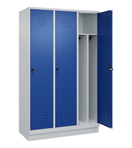 C+P Armoire vestiaire Classic Plus pour une séparation en noir et blanc, largeur de compartiment 400 mm