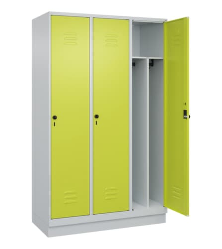 C+P Armoire vestiaire Classic Plus pour une séparation en noir et blanc, largeur de compartiment 400 mm