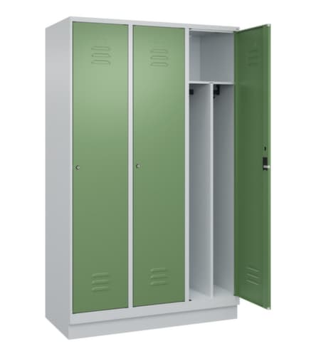 C+P Armoire vestiaire Classic Plus pour une séparation en noir et blanc, largeur de compartiment 400 mm