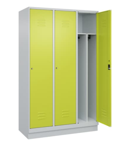 C+P Armoire vestiaire Classic Plus pour une séparation en noir et blanc, largeur de compartiment 400 mm