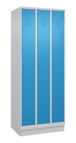 C+P Armoire vestiaire Classic Plus à 3 compartiments, largeur de compartiment 250 mm