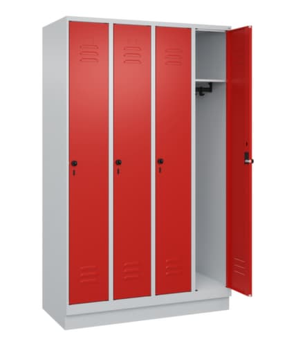 C+P Armoire vestiaire Classic Plus à 4 compartiments, largeur de compartiment 300 mm