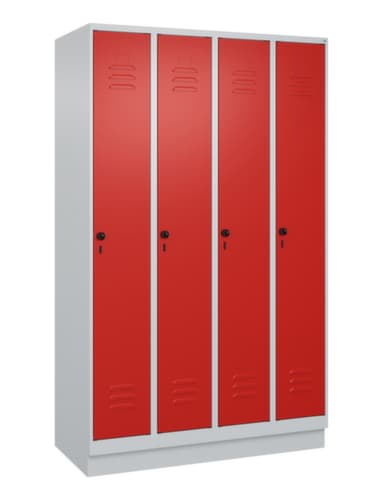 C+P Armoire vestiaire Classic Plus à 4 compartiments, largeur de compartiment 300 mm