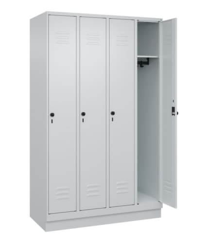 C+P Armoire vestiaire Classic Plus à 4 compartiments, largeur de compartiment 300 mm