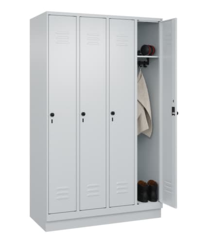 C+P Armoire vestiaire Classic Plus à 4 compartiments, largeur de compartiment 300 mm