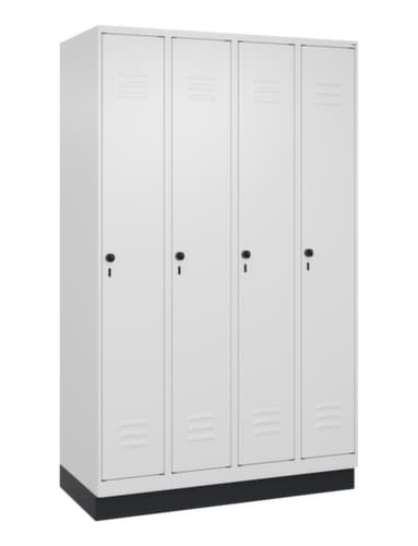 C+P Armoire vestiaire Classic Plus à 4 compartiments, largeur de compartiment 300 mm