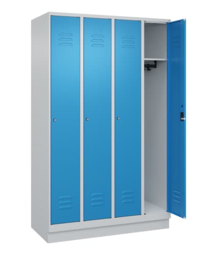 C+P Armoire vestiaire Classic Plus à 4 compartiments, largeur de compartiment 300 mm