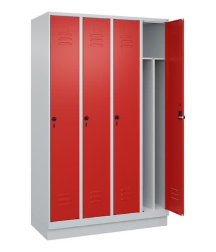 C+P Armoire vestiaire Classic Plus pour une séparation en noir et blanc, largeur de compartiment 300 mm