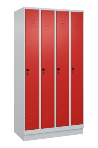 C+P Armoire vestiaire Classic Plus à 4 compartiments, largeur de compartiment 250 mm