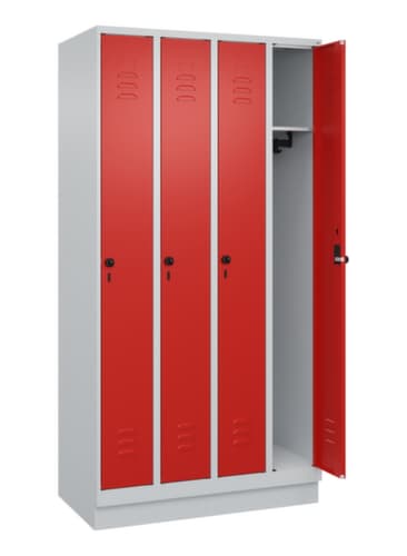 C+P Armoire vestiaire Classic Plus à 4 compartiments, largeur de compartiment 250 mm