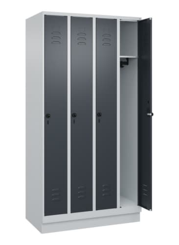 C+P Armoire vestiaire Classic Plus à 4 compartiments, largeur de compartiment 250 mm