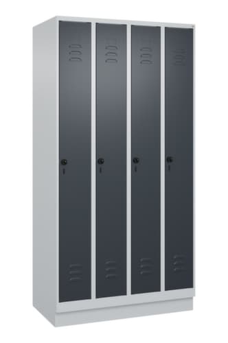 C+P Armoire vestiaire Classic Plus à 4 compartiments, largeur de compartiment 250 mm