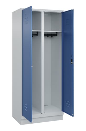 C+P Armoire vestiaire Classic Plus pour une séparation en noir et blanc, largeur de compartiment 400 mm