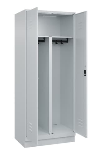 C+P Armoire vestiaire pour EPI Classic Plus pour une séparation en noir et blanc, largeur de compartiment 400 mm