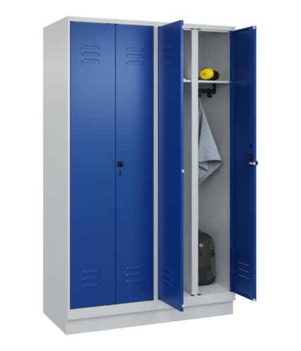 C+P Armoire vestiaire Classic Plus pour une séparation en noir et blanc, largeur de compartiment 300 mm