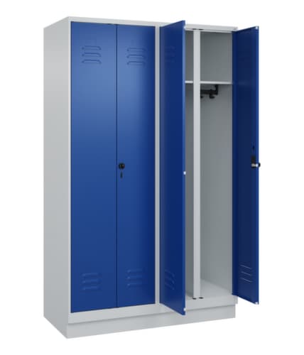 C+P Armoire vestiaire Classic Plus pour une séparation en noir et blanc, largeur de compartiment 300 mm