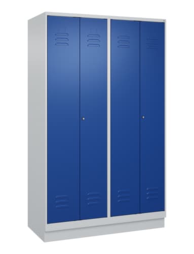 C+P Armoire vestiaire pour EPI Classic Plus pour une séparation en noir et blanc, largeur de compartiment 300 mm