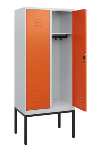 C+P Armoire vestiaire Classic Plus à 2 compartiments, largeur de compartiment 400 mm