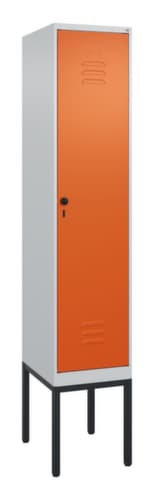 C+P Armoire vestiaire Classic Plus pour une séparation en noir et blanc, largeur de compartiment 400 mm
