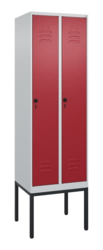 C+P Armoire vestiaire Classic Plus pour une séparation en noir et blanc, largeur de compartiment 300 mm