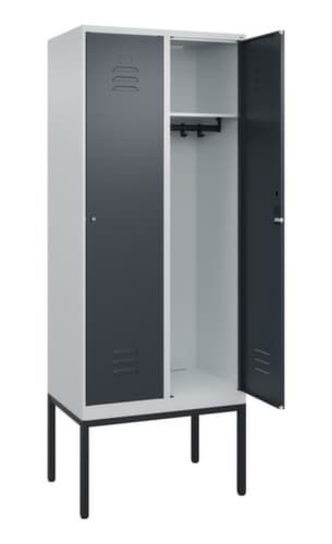 C+P Armoire vestiaire Classic Plus à 2 compartiments, largeur de compartiment 400 mm