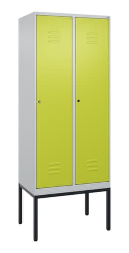 C+P Armoire vestiaire Classic Plus pour une séparation en noir et blanc, largeur de compartiment 400 mm