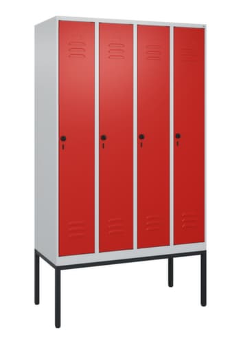 C+P Armoire vestiaire Classic Plus à 4 compartiments, largeur de compartiment 300 mm