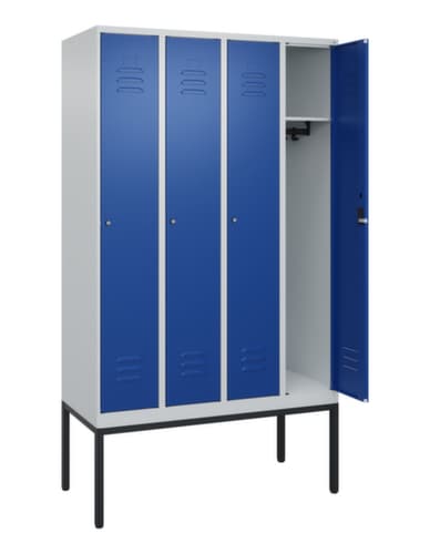 C+P Armoire vestiaire Classic Plus à 4 compartiments, largeur de compartiment 300 mm