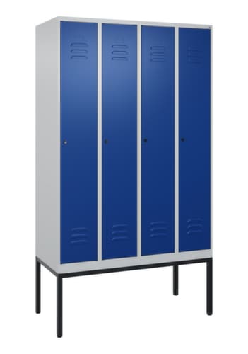 C+P Armoire vestiaire Classic Plus pour une séparation en noir et blanc, largeur de compartiment 300 mm