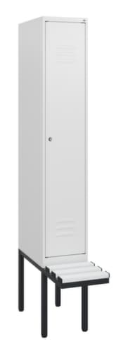 C+P Armoire vestiaire Classic Plus avec banc, largeur de compartiment 300 mm