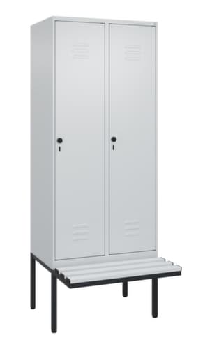 C+P Armoire vestiaire Classic Plus avec banc, largeur de compartiment 400 mm