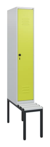 C+P Armoire vestiaire Classic Plus avec banc, largeur de compartiment 300 mm