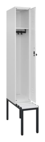 C+P Armoire vestiaire Classic Plus avec banc, largeur de compartiment 300 mm