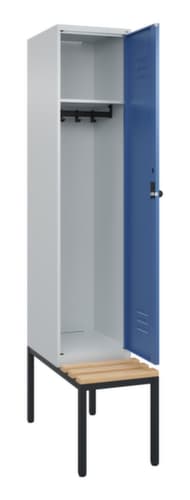 C+P Armoire vestiaire Classic Plus avec banc, largeur de compartiment 400 mm